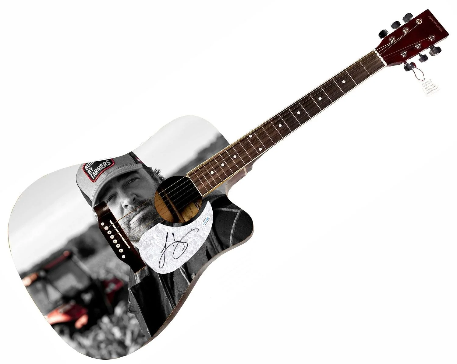 Lee Brice Signed Custom Graphics 1/1 Acoustic Guitar ACOA, image 3