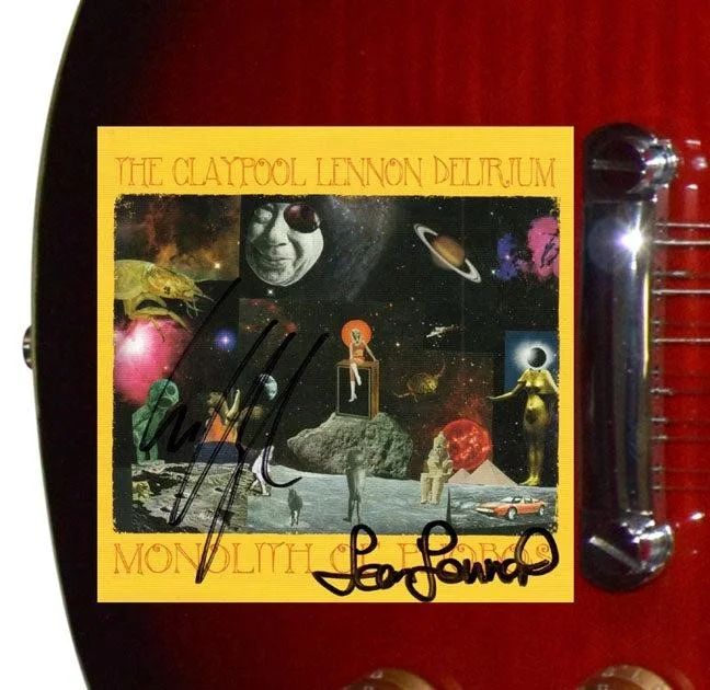 Les Claypool Sean Lennon Autographed X2 Monolith Of Phobos 12 String LP Guitar U, image 3