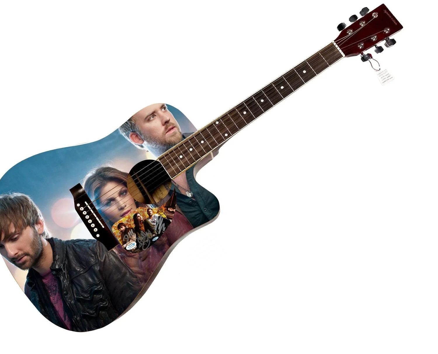 Lady Antebellum Signed 1/1 Custom Graphics Guitar ACOA, image 3