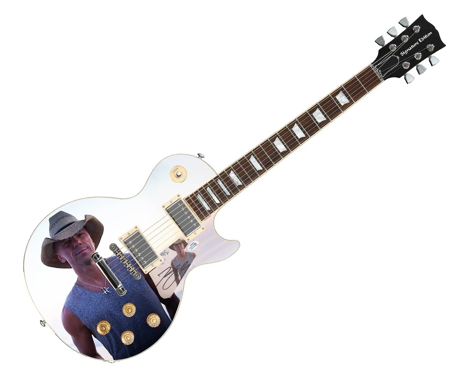 Kenny Chesney Signed Autographed Custom Photo Graphics Guitar ACOA ACOA, изображение 2