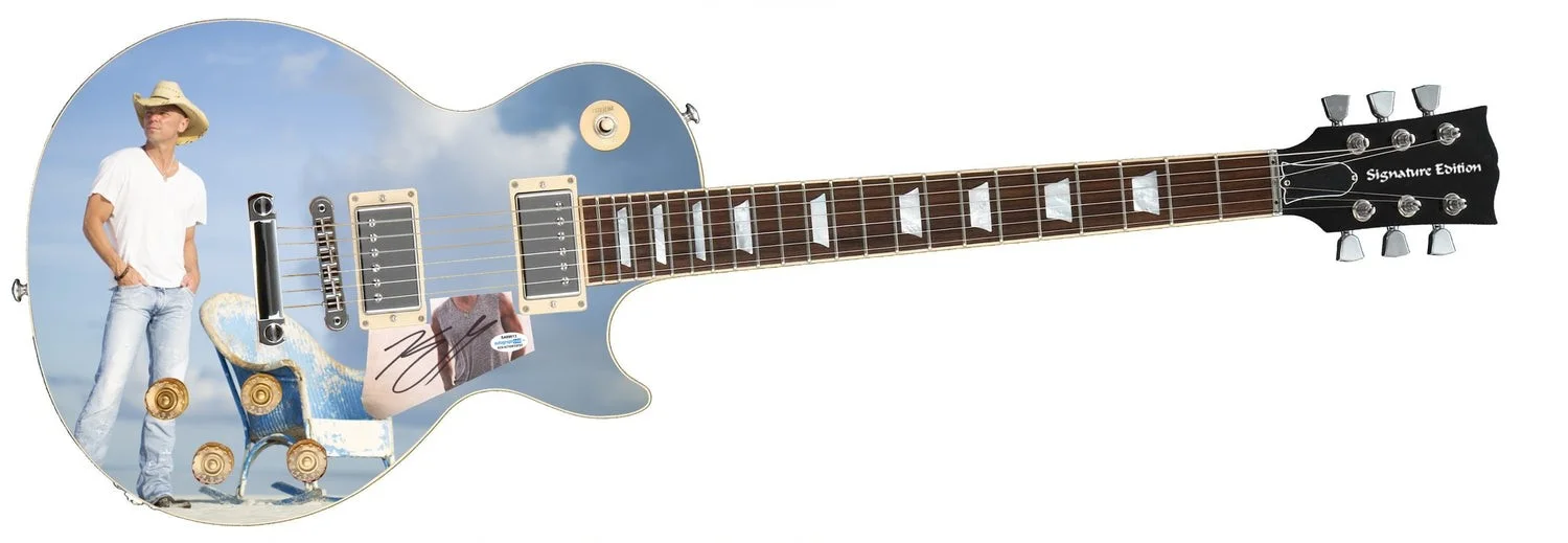 Kenny Chesney Signed Epiphone 1/1 Custom Graphics Guitar ACOA, image 2