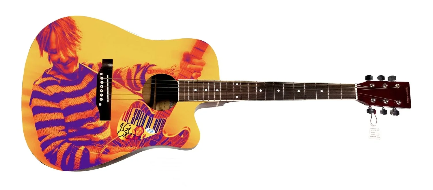 Keith Urban Signed Autographed Custom Graphics Photo Guitar ACOA, image 2