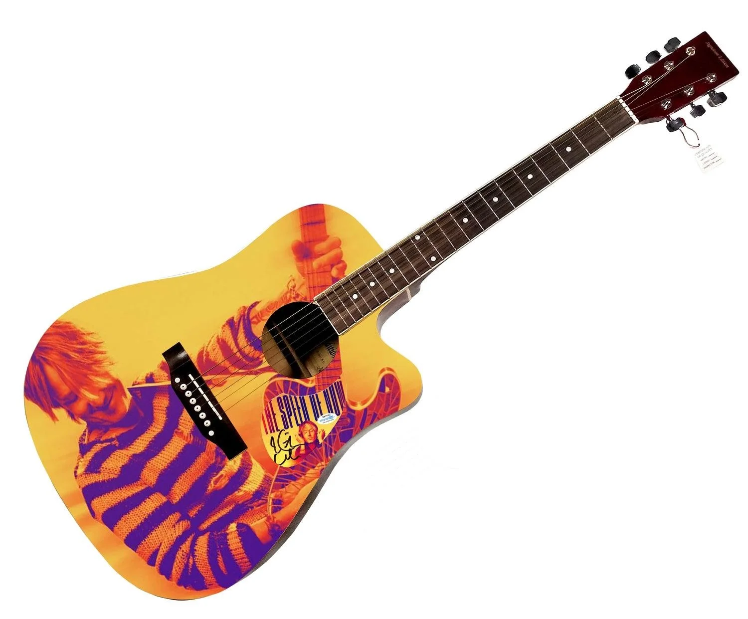 Keith Urban Signed Autographed Custom Graphics Photo Guitar ACOA, image 3