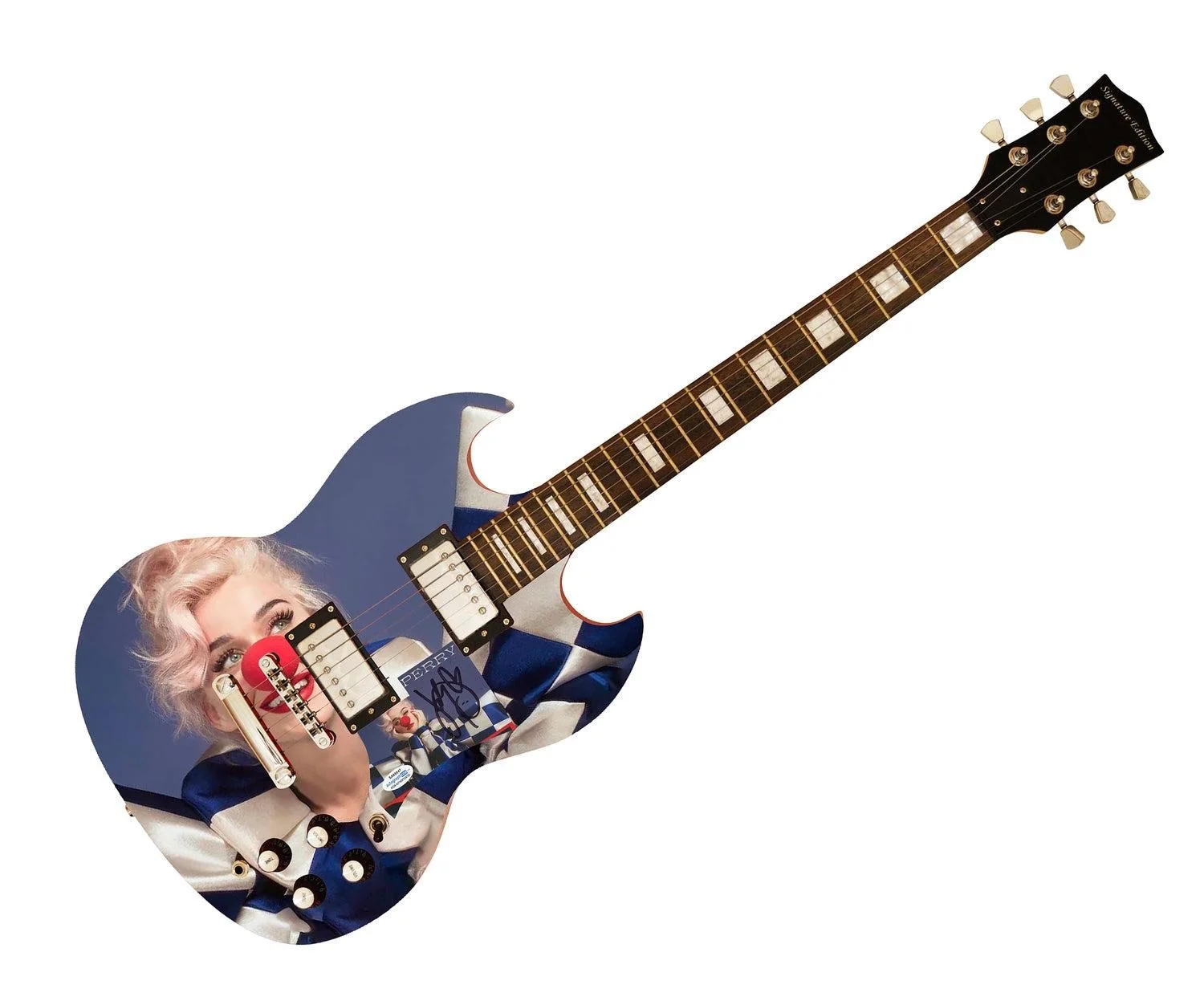 Katy Perry Signed Autographed Smile Custom Photo Graphics Guitar ACOA ACOA, image 3