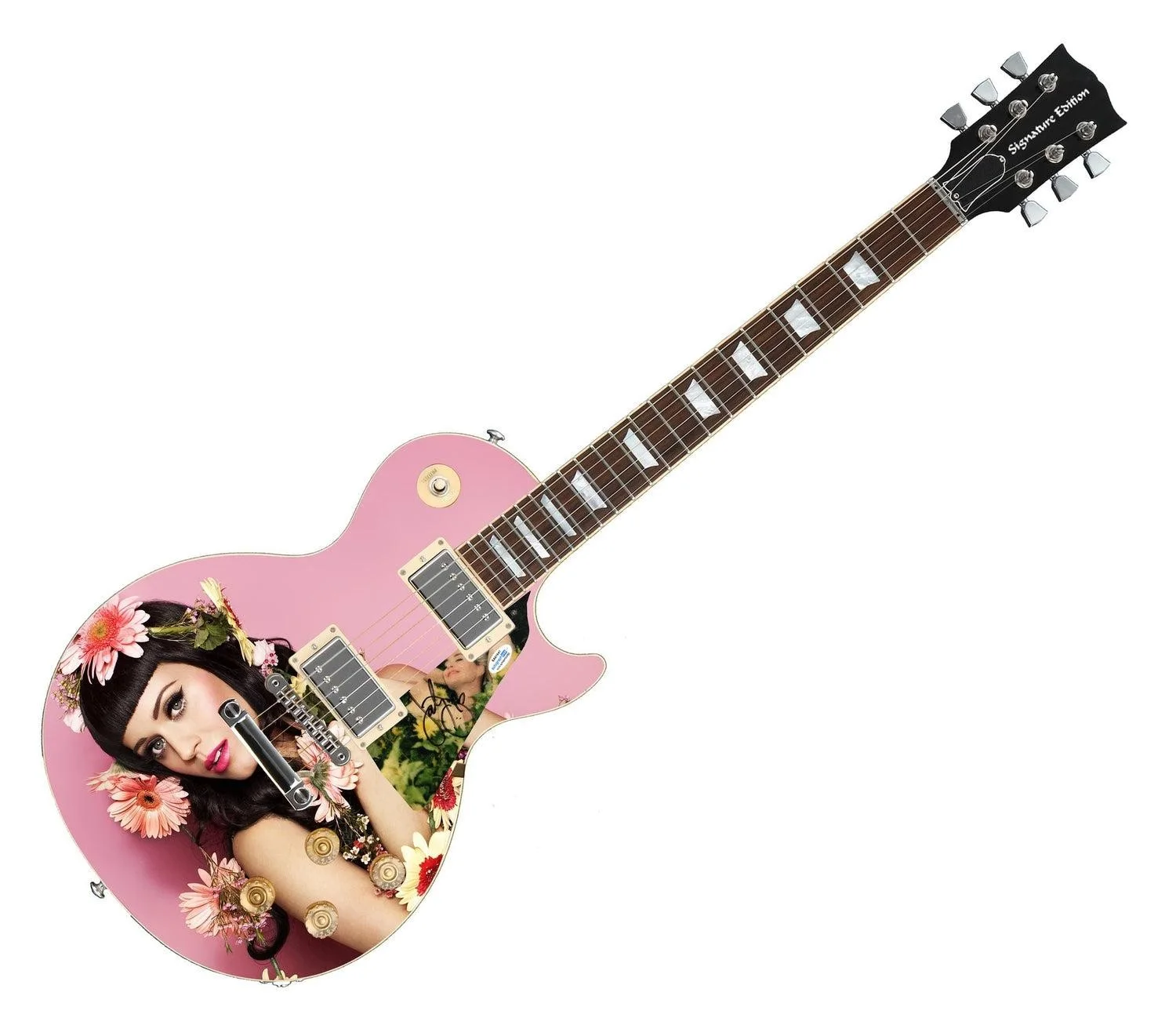 Katy Perry Signed Custom Graphics Photo Guitar Lp Cd Album ACOA JSA, изображение 3