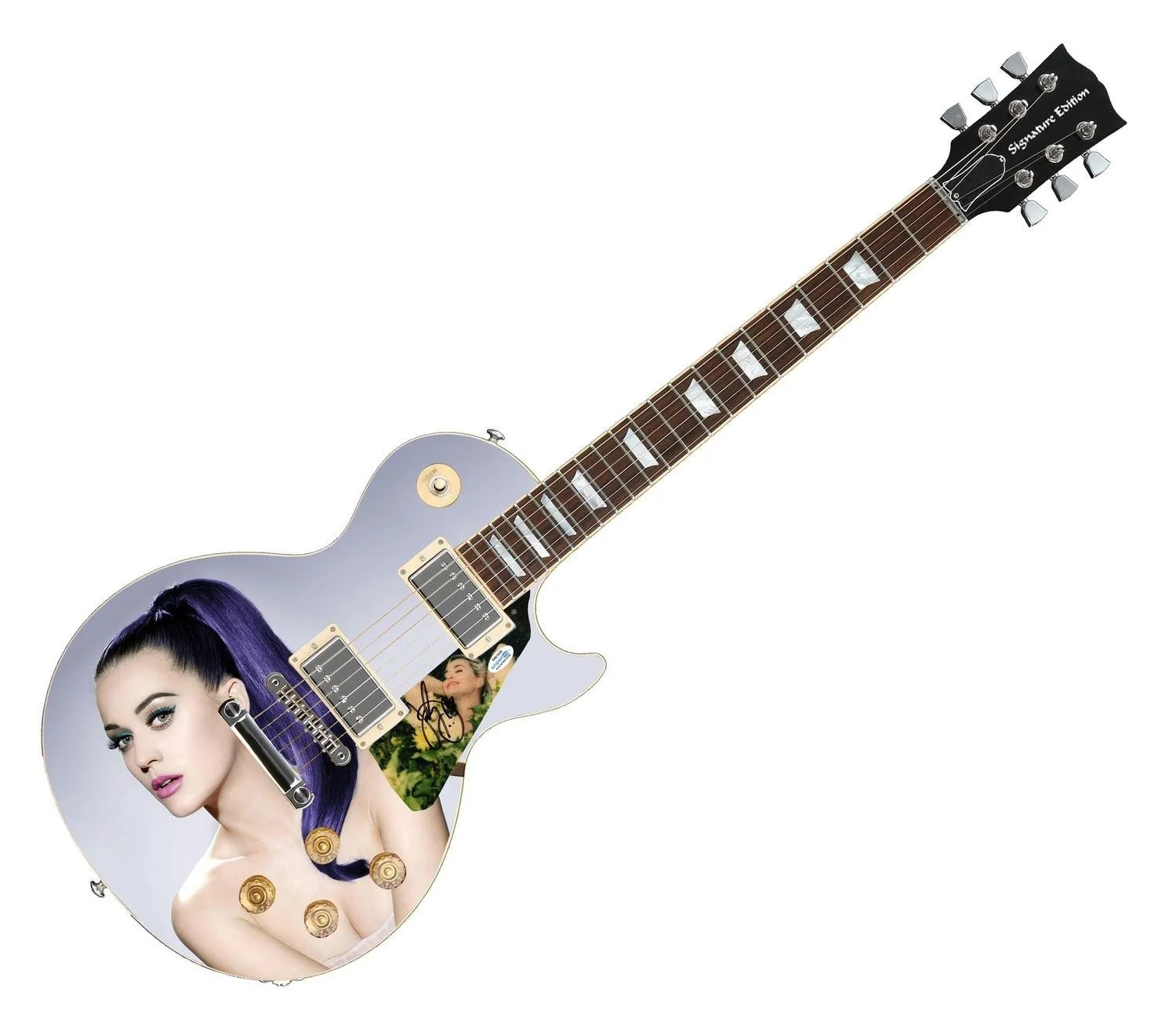 Katy Perry Signed Custom Graphics Photo Guitar Lp Cd Album ACOA, image 3
