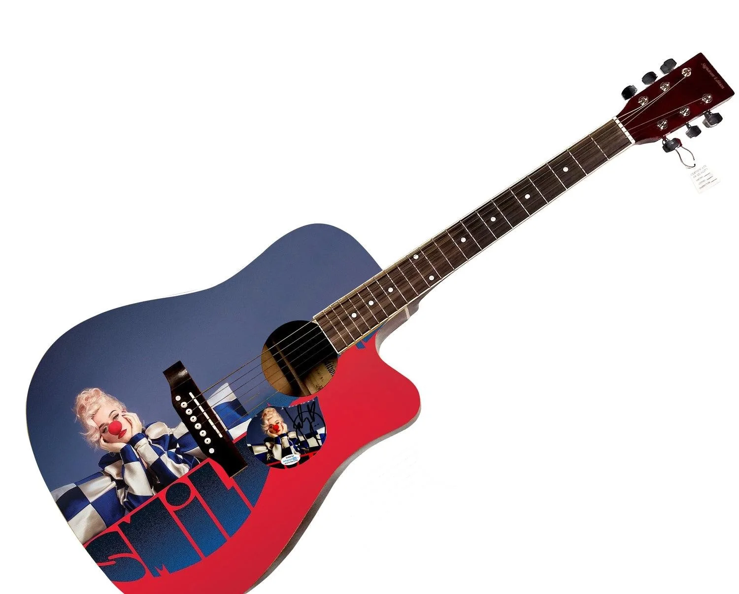 Katy Perry Signed 1/1 Custom Graphics Acoustic Guitar ACOA, image 3
