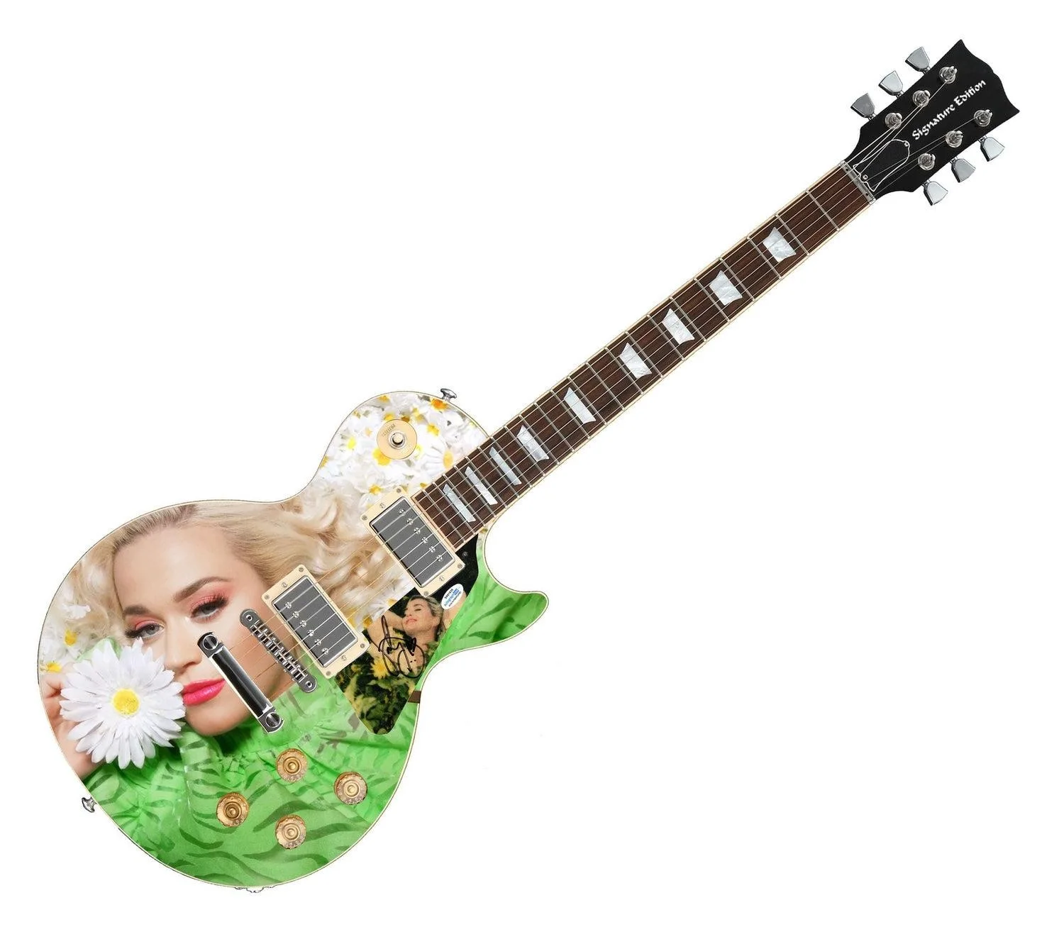 Katy Perry Signed Custom Graphics Photo Guitar Lp Cd Album ACOA, изображение 3