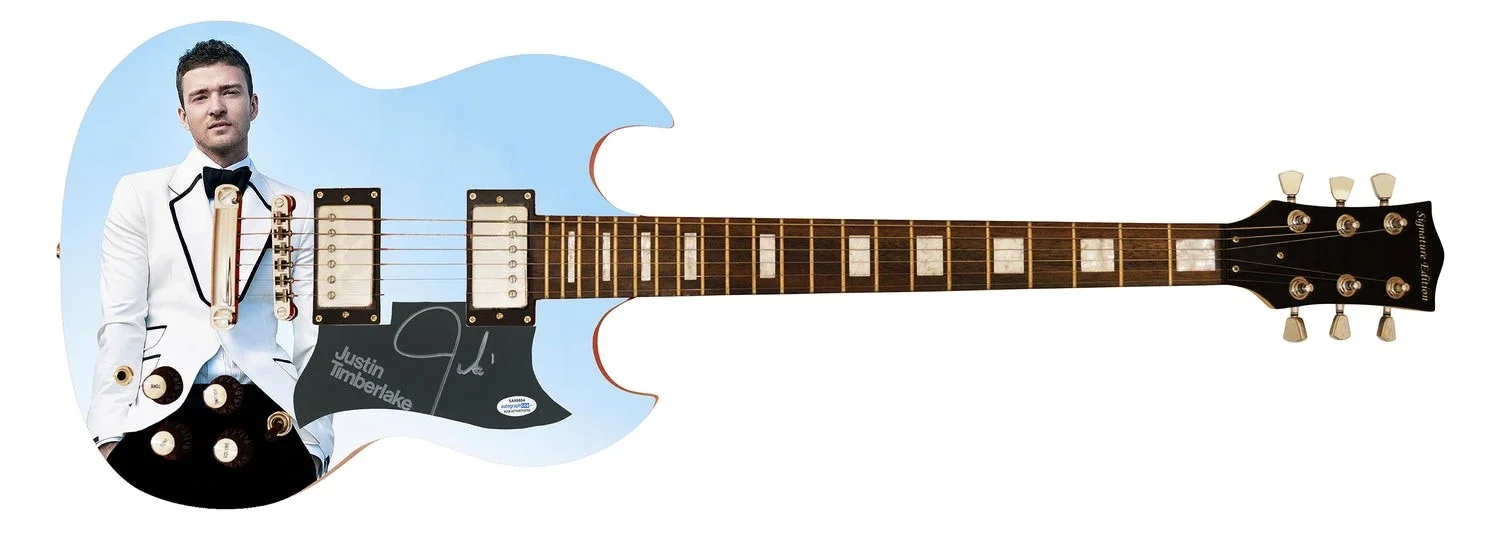 Justin Timberlake Signed Autographed Custom Photo Graphics Guitar ACOA ACOA, изображение 2