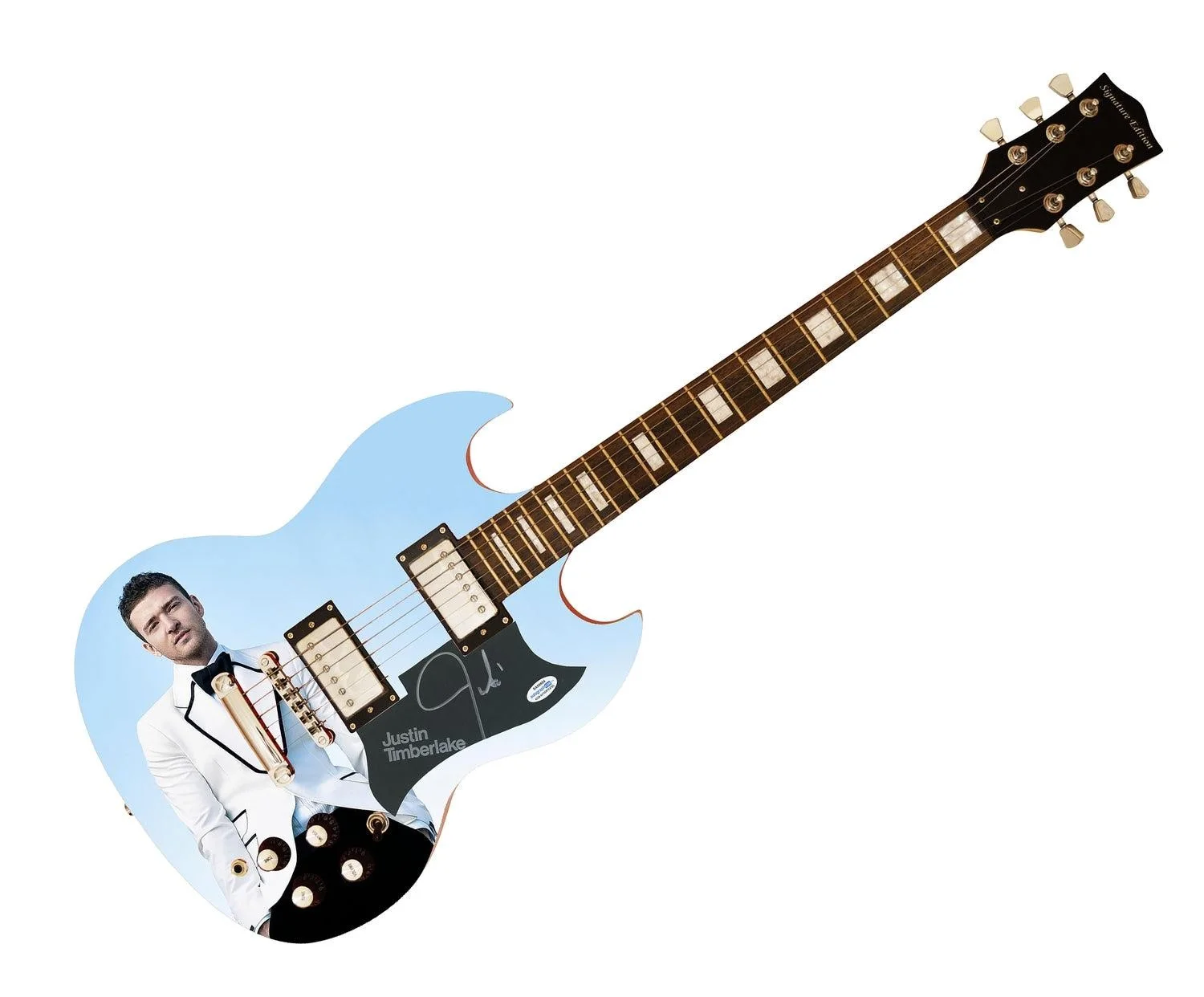Justin Timberlake Signed Autographed Custom Photo Graphics Guitar ACOA ACOA, изображение 3