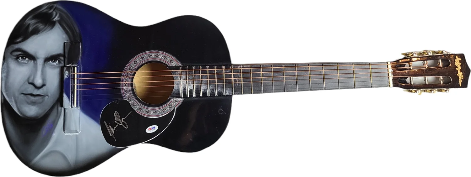 James Taylor Signed Autographed Airbrushed Painting Guitar UACC AFTAL RACC PSA, изображение 3