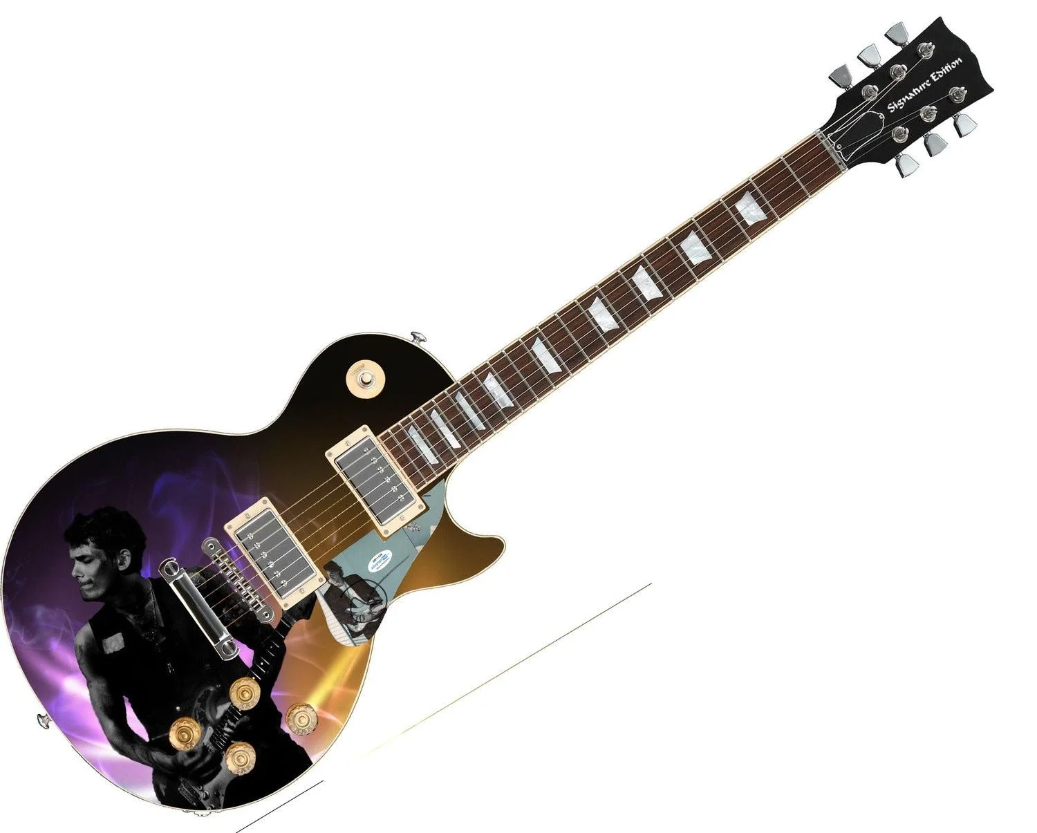 John Mayer Epiphone Autographed Custom Photo Graphics Guitar ACOA, image 3
