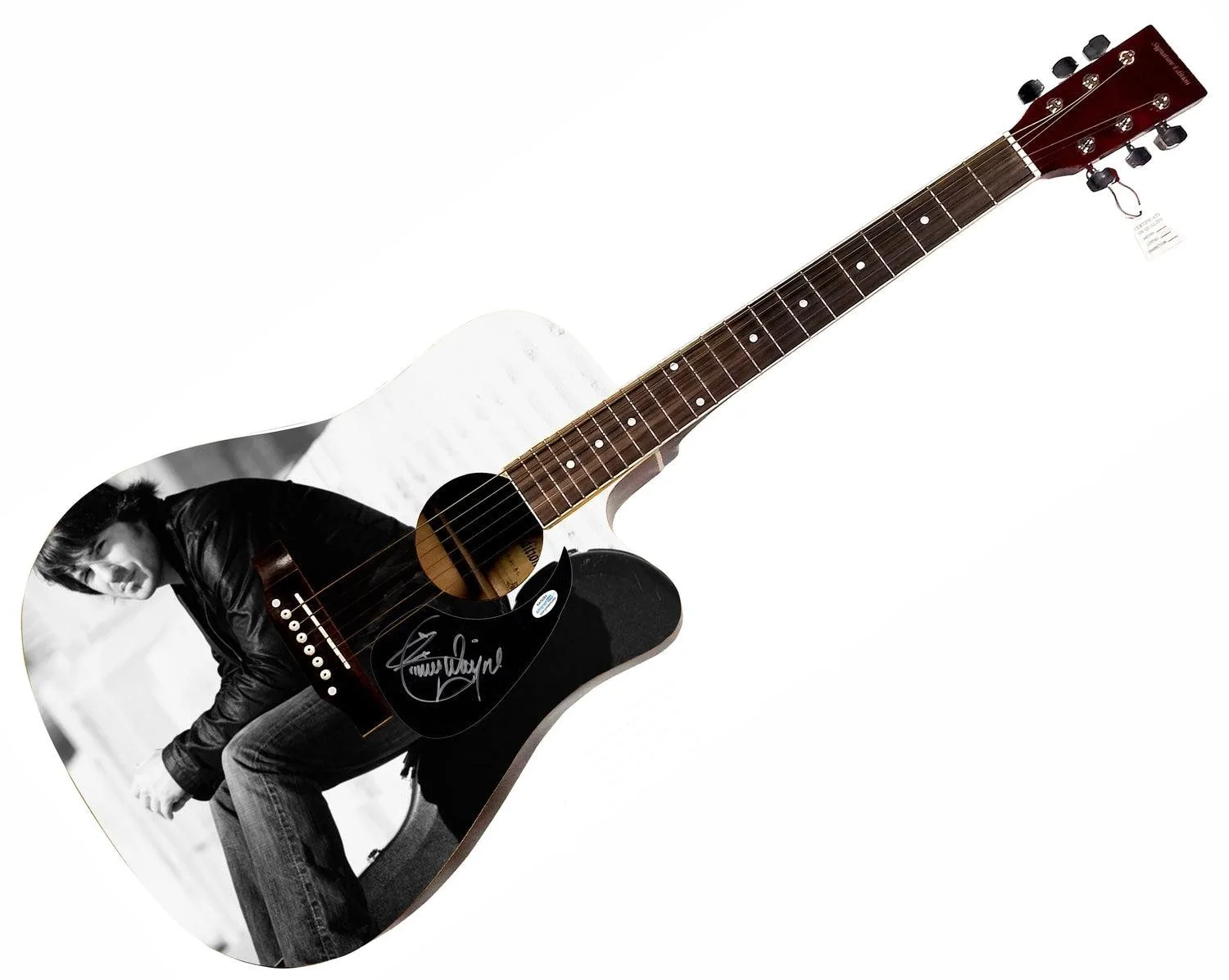 Jimmy Wayne Signed Custom Graphics 1/1 Acoustic Guitar ACOA, image 3