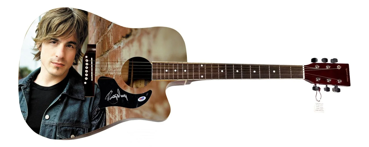Jimmy Wayne Signed 1/1 Custom Graphics Photo Guitar PSA, image 2