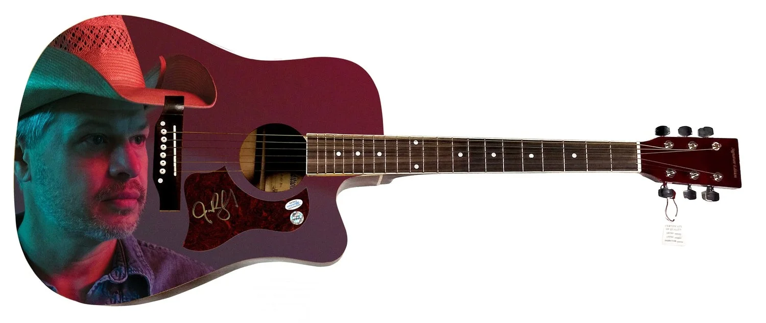 Jason Boland Signed Custom Graphics 1/1 Acoustic Guitar ACOA, image 2