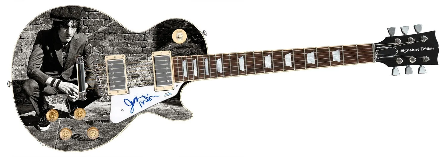 Jesse Malin Signed Autographed 1/1 Custom Graphics Photo Guitar ACOA, image 2