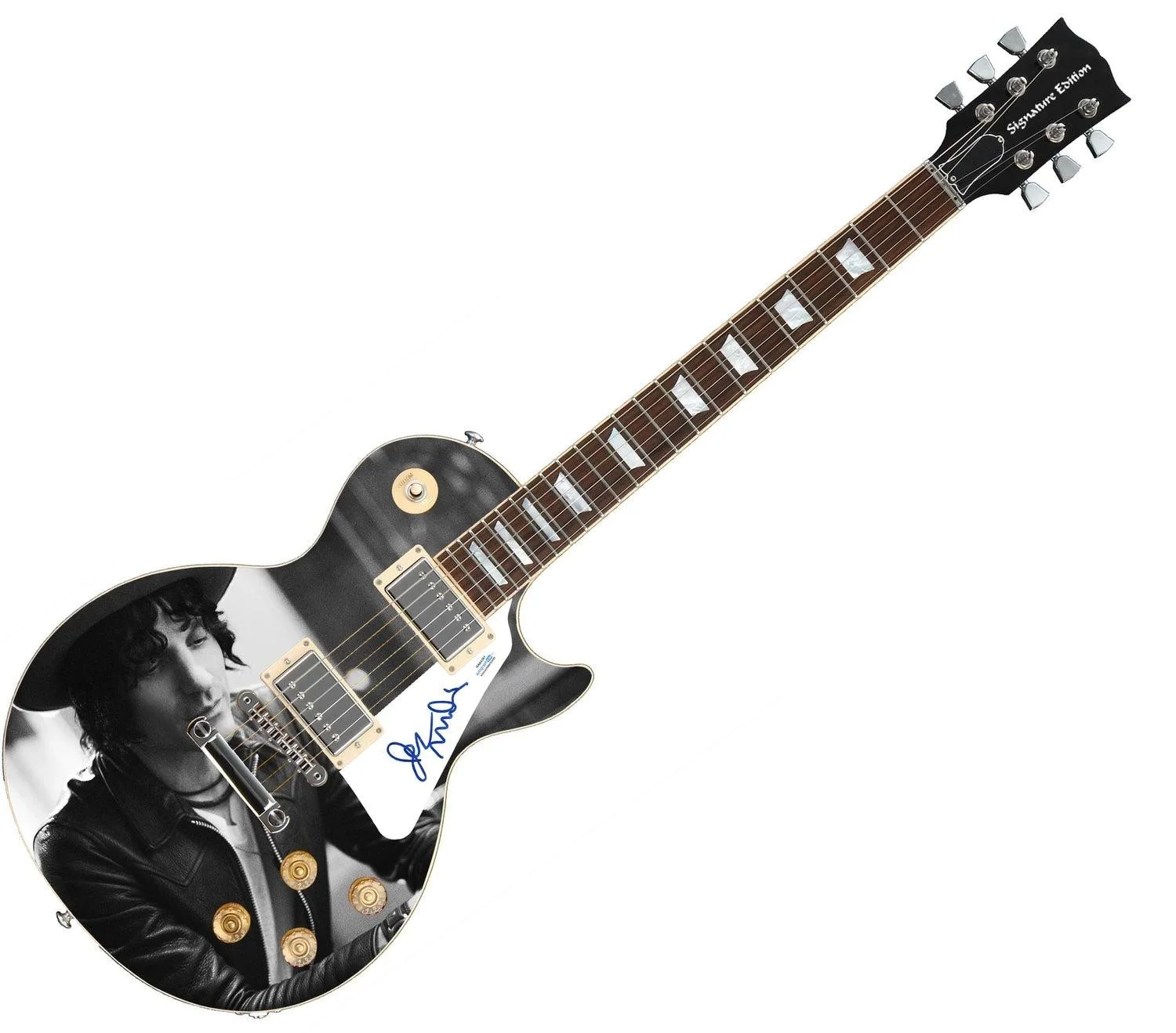 Jesse Malin Signed Autographed 1/1 Custom Graphics Photo Guitar ACOA, image 3