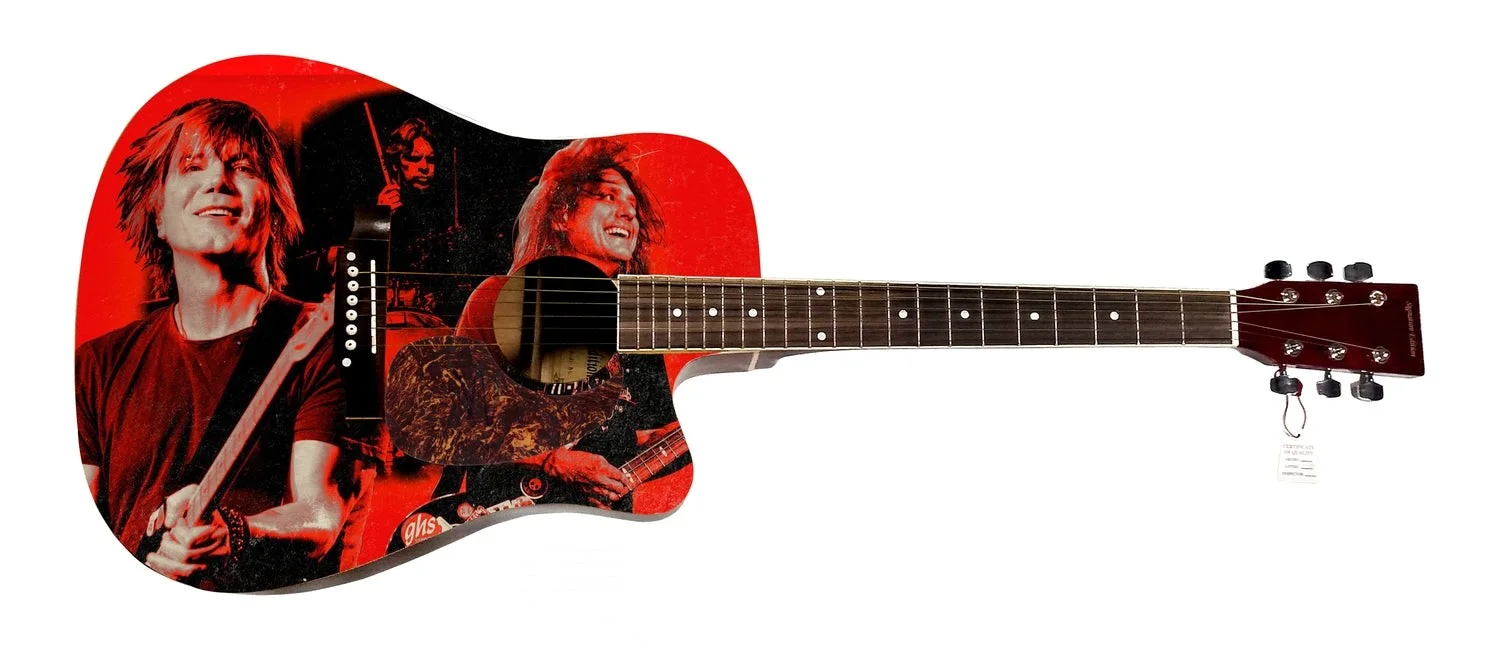 Goo Goo Dolls Johnny Rzeznik Signed 1:1 Graphics Photo Guitar, изображение 2