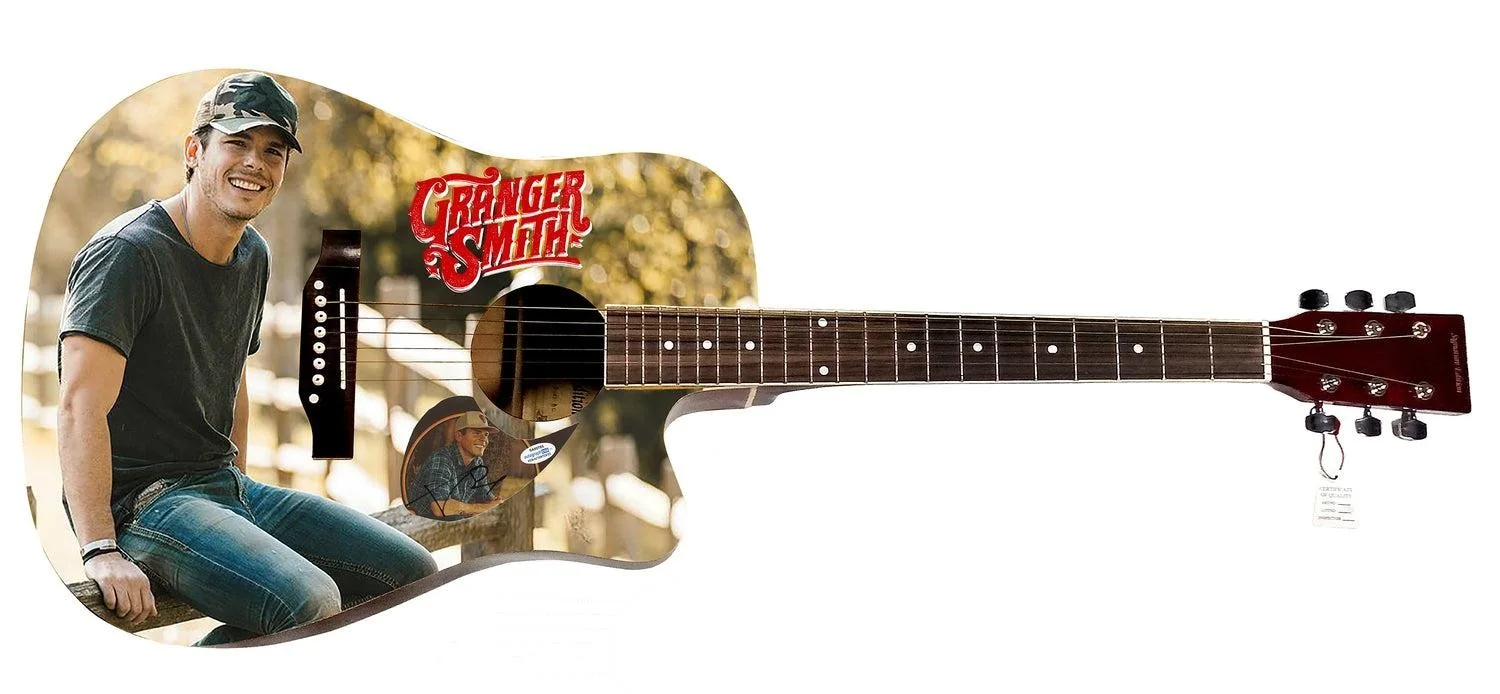 Granger Smith Signed Autographed Custom Photo Graphics Guitar ACOA ACOA, image 3