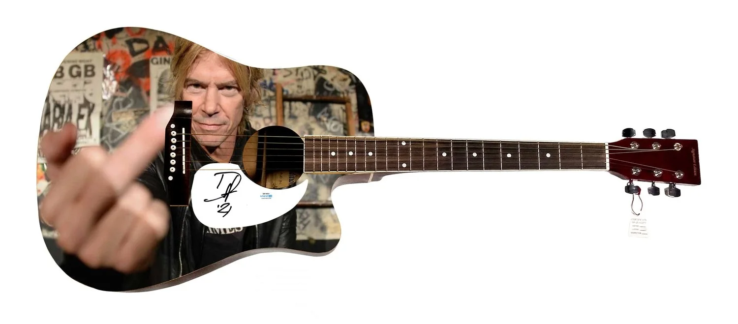 Guns N Roses Duff McKagan Signed Custom Graphics Photo Guitar ACOA, изображение 2