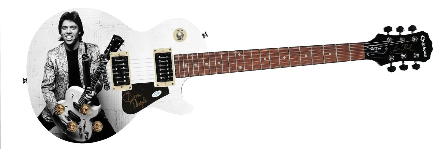George Thorogood Epiphone Autographed Custom Photo Graphics Guitar ACOA, image 2