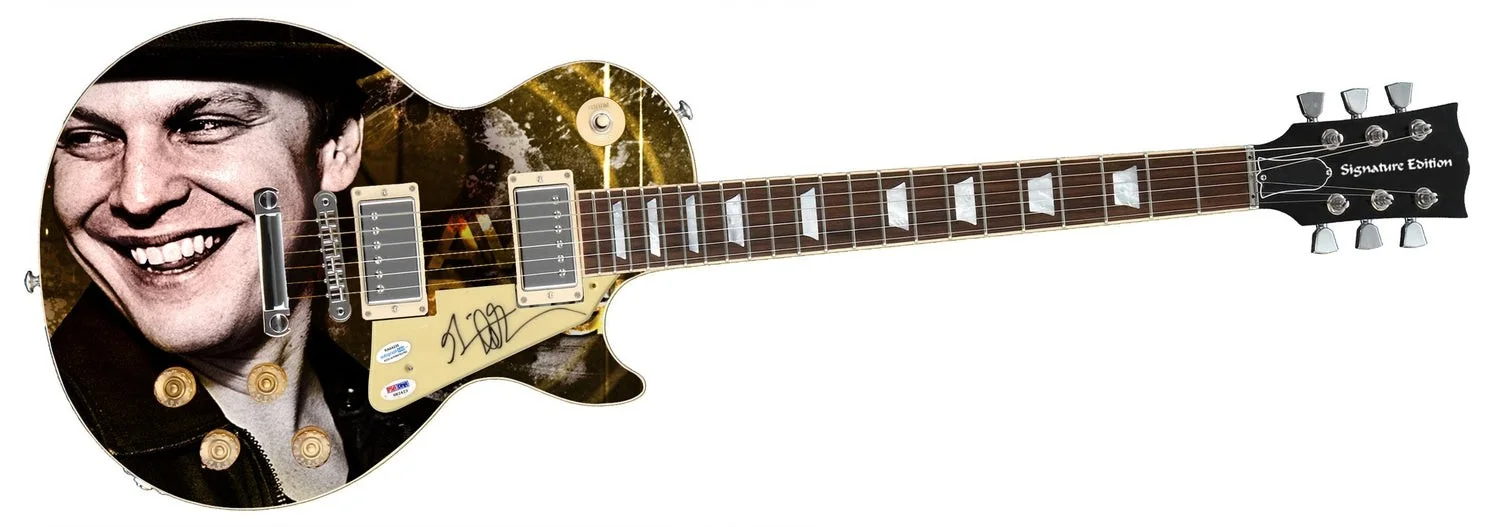 Gavin Degraw Signed 1/1 Custom Graphics Photo Guitar ACOA PSA, image 2
