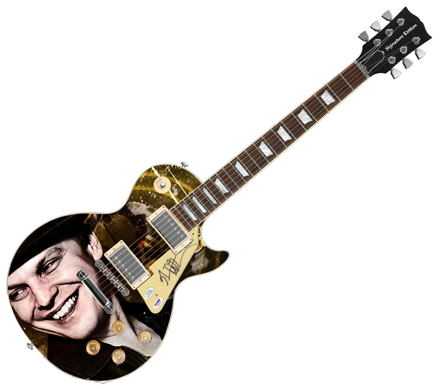Gavin Degraw Signed 1/1 Custom Graphics Photo Guitar ACOA PSA, image 3
