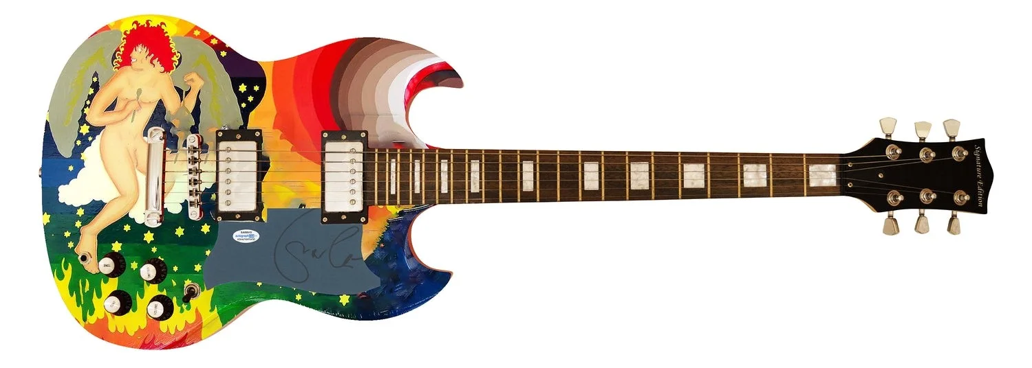 Eric Clapton Signed Autographed Custom Photo Graphics Guitar ACOA, image 2