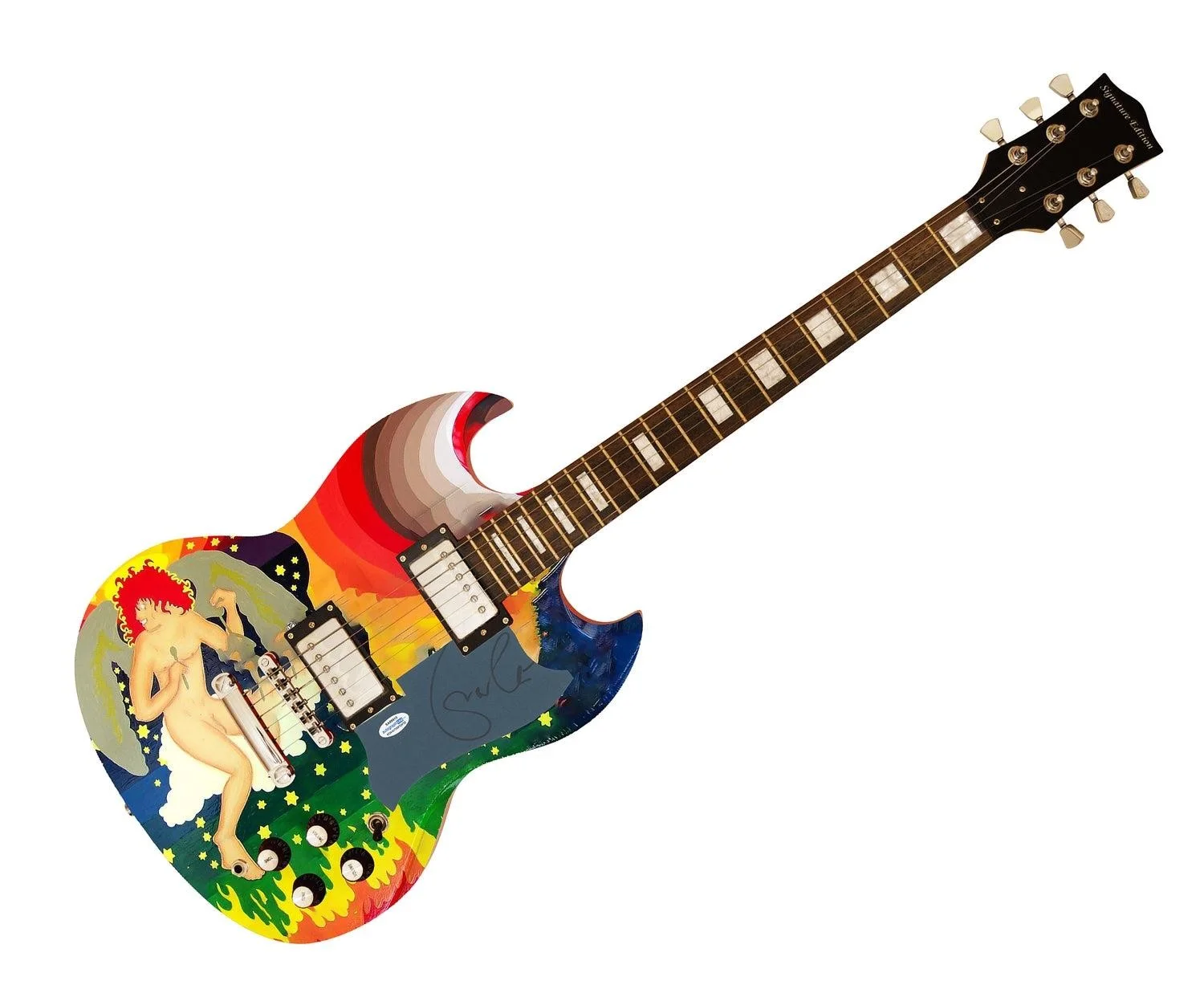 Eric Clapton Signed Autographed Custom Photo Graphics Guitar ACOA, image 3