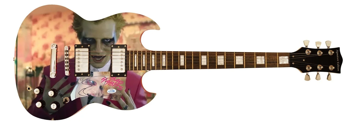 Ed Sheeran Bad Habits Signed Autographed Custom Photo Graphics Guitar ACOA ACOA, изображение 2