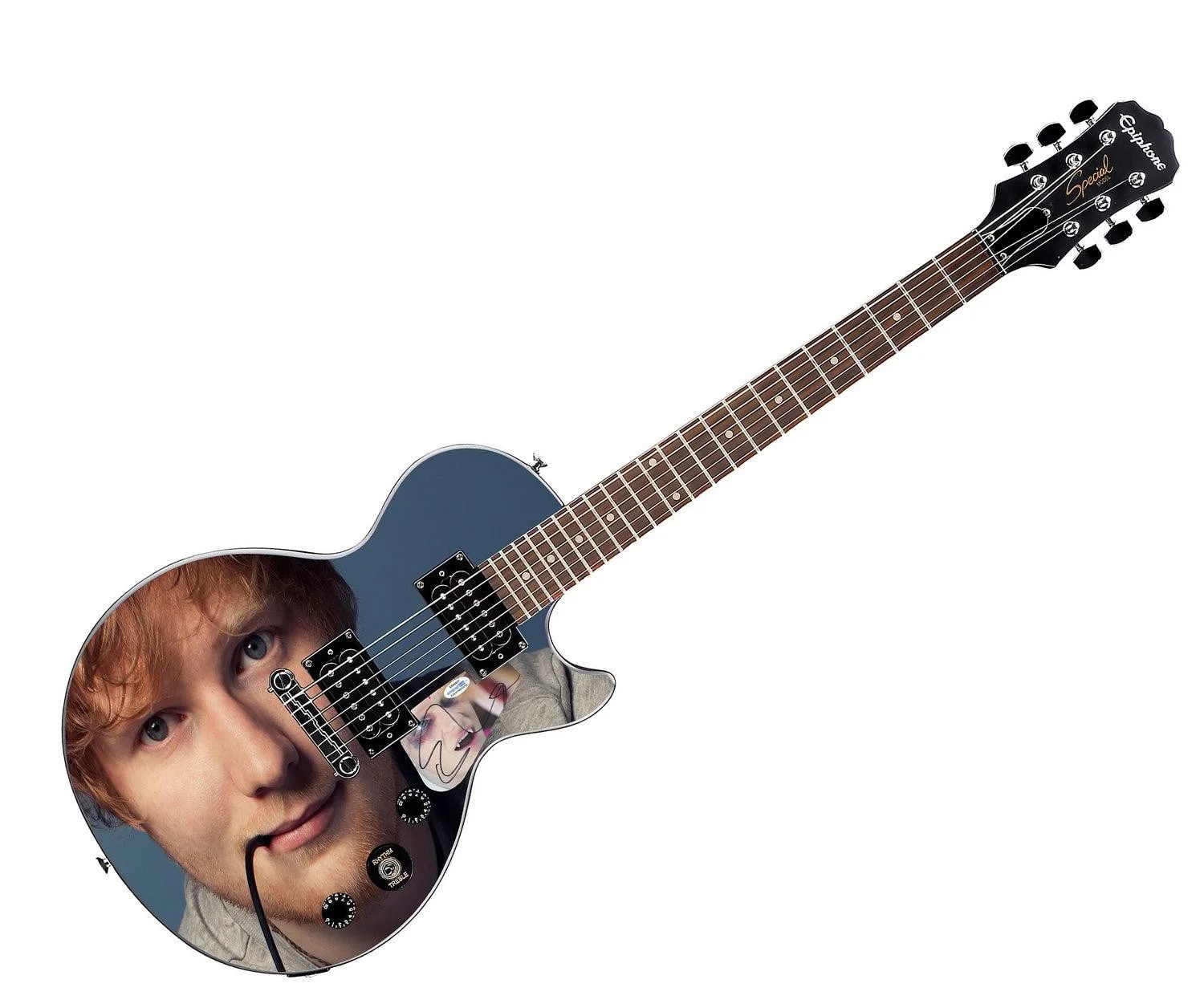 Ed Sheeran Bad Habits Signed Gibson Epiphone Les Paul Graphics Guitar ACOA, изображение 3