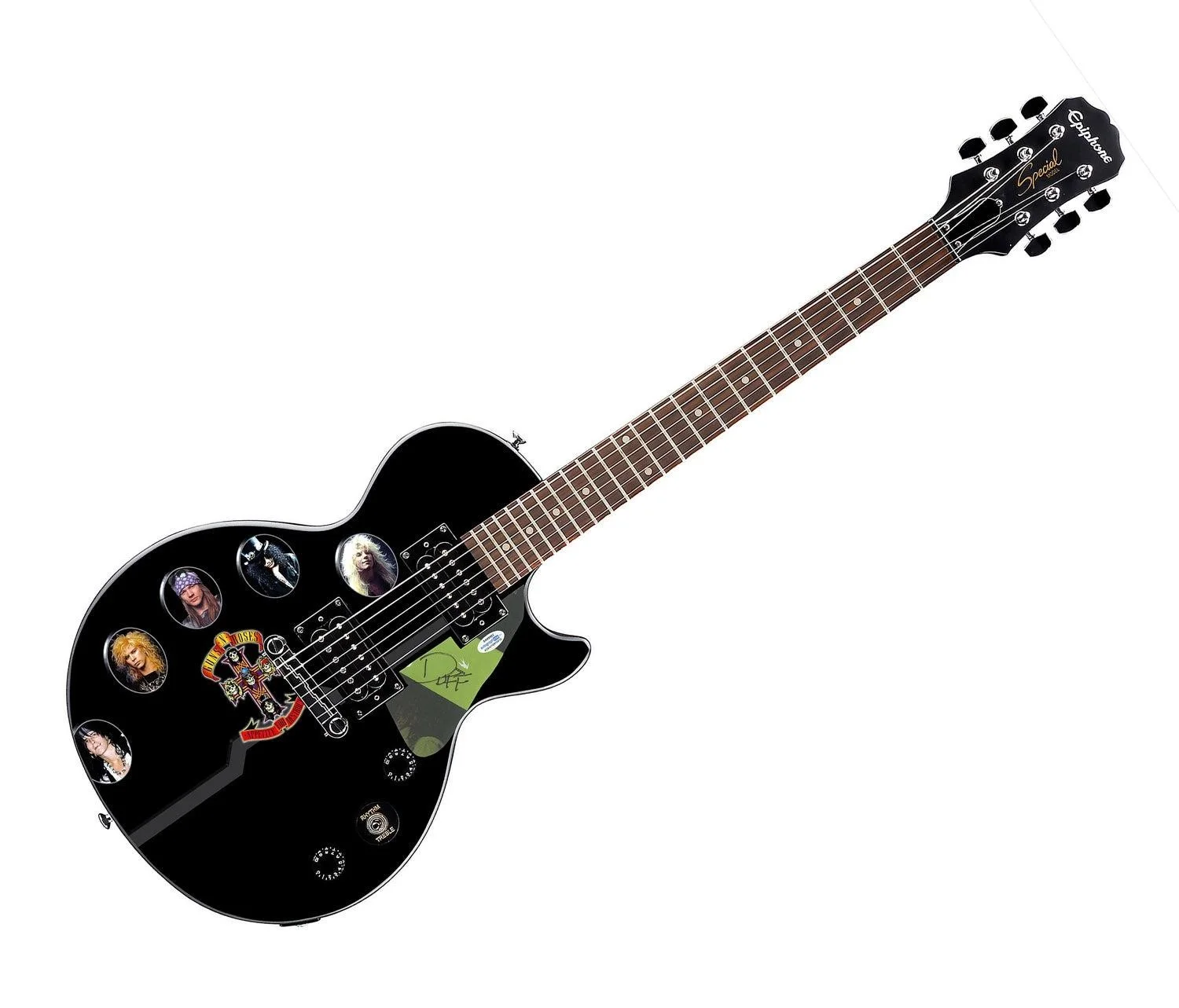 Duff Mckagan Signed Gibson Epiphone Les Paul Photo Graphics Guitar ACOA, image 3