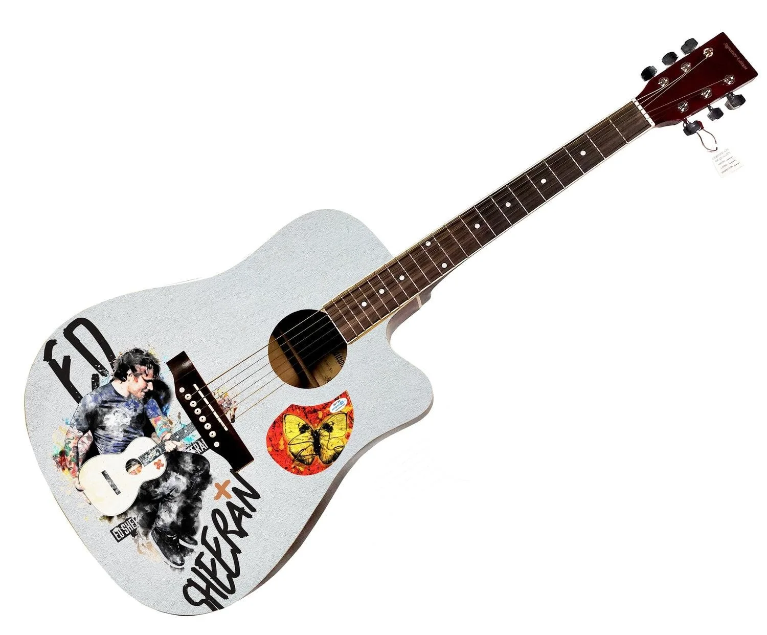 Ed Sheeran Signed Autographed Custom Graphics Photo Guitar ACOA, image 3
