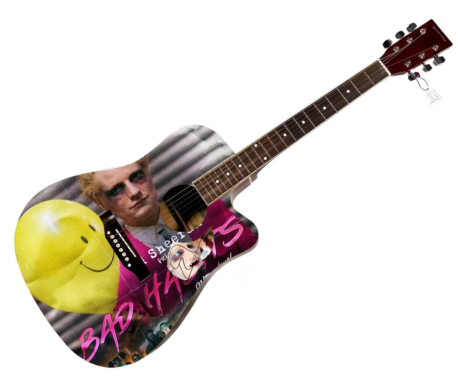 Ed Sheeran Signed Autographed Custom Graphics Photo Guitar ACOA, image 3