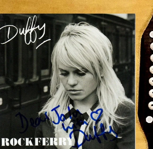 Duffy Signed Dear John CD Cover Acoustic Guitar, image 2