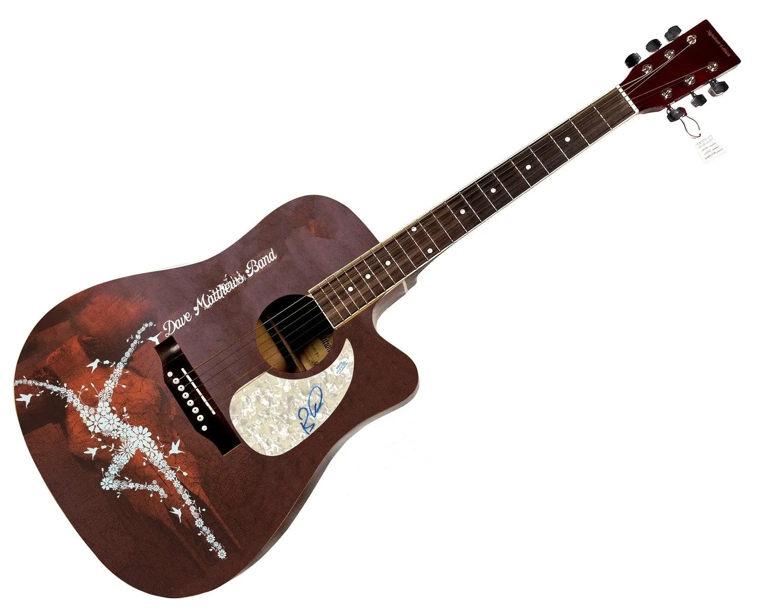 Dave Matthews Band Boyd Tinsley Signed 1:1 Graphics Photo Guitar ACOA, image 3
