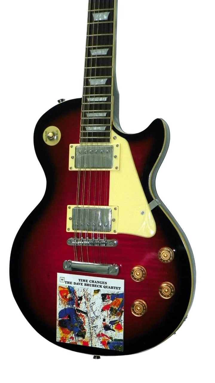 Dave Brubeck Signed Autographed 12 String LP Guitar Uacc, image 2