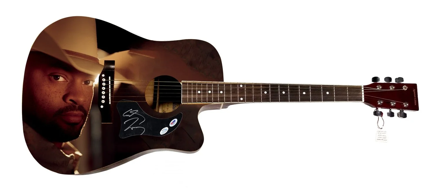 Cowboy Troy Signed 1:1 Signature Edition Graphics Photo Guitar ACOA PSA, изображение 2