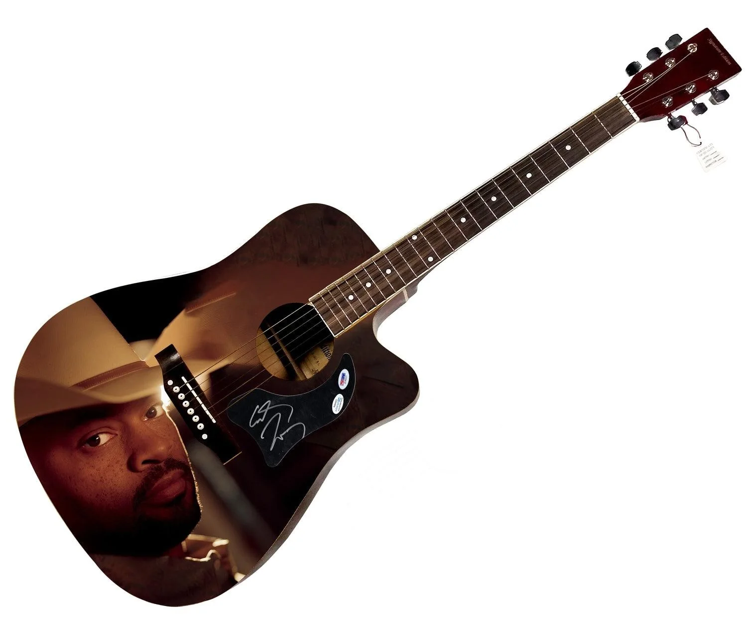 Cowboy Troy Signed 1:1 Signature Edition Graphics Photo Guitar ACOA PSA, изображение 3