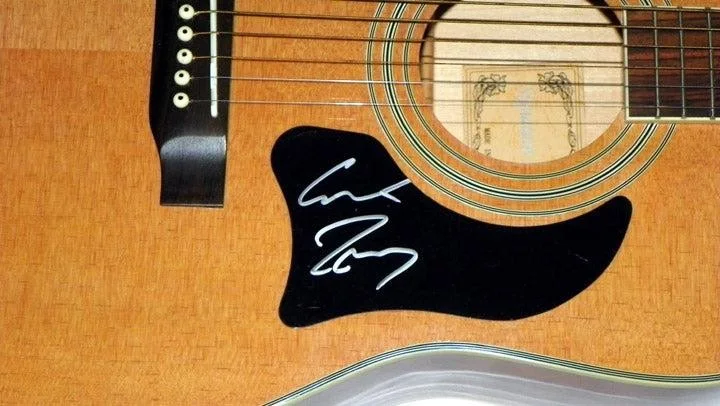 Cowboy Troy Signed Autographed Natural Acoustic Guitar RD C, image 3