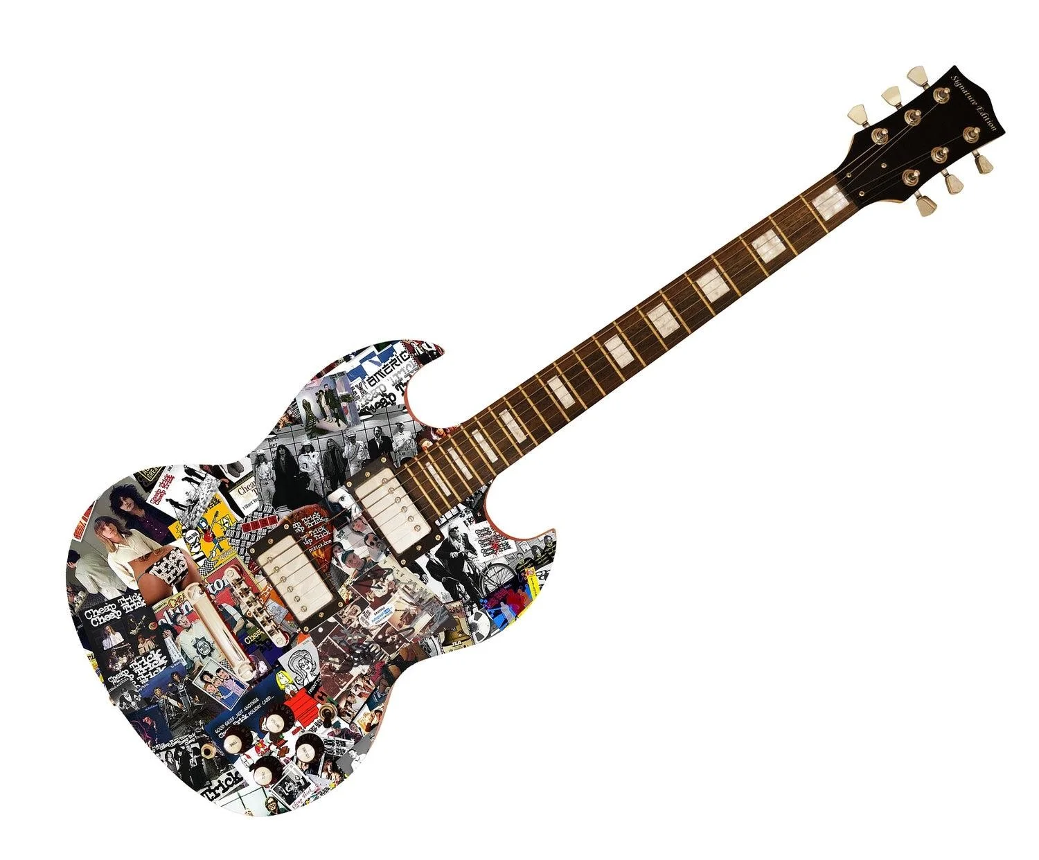 Cheap Trick Signed Autographed Custom Photo Graphics Guitar ACOA ACOA, image 3