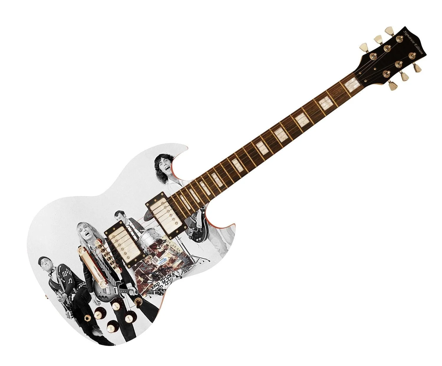 Cheap Trick Signed Autographed Custom Photo Graphics Guitar ACOA ACOA, image 3