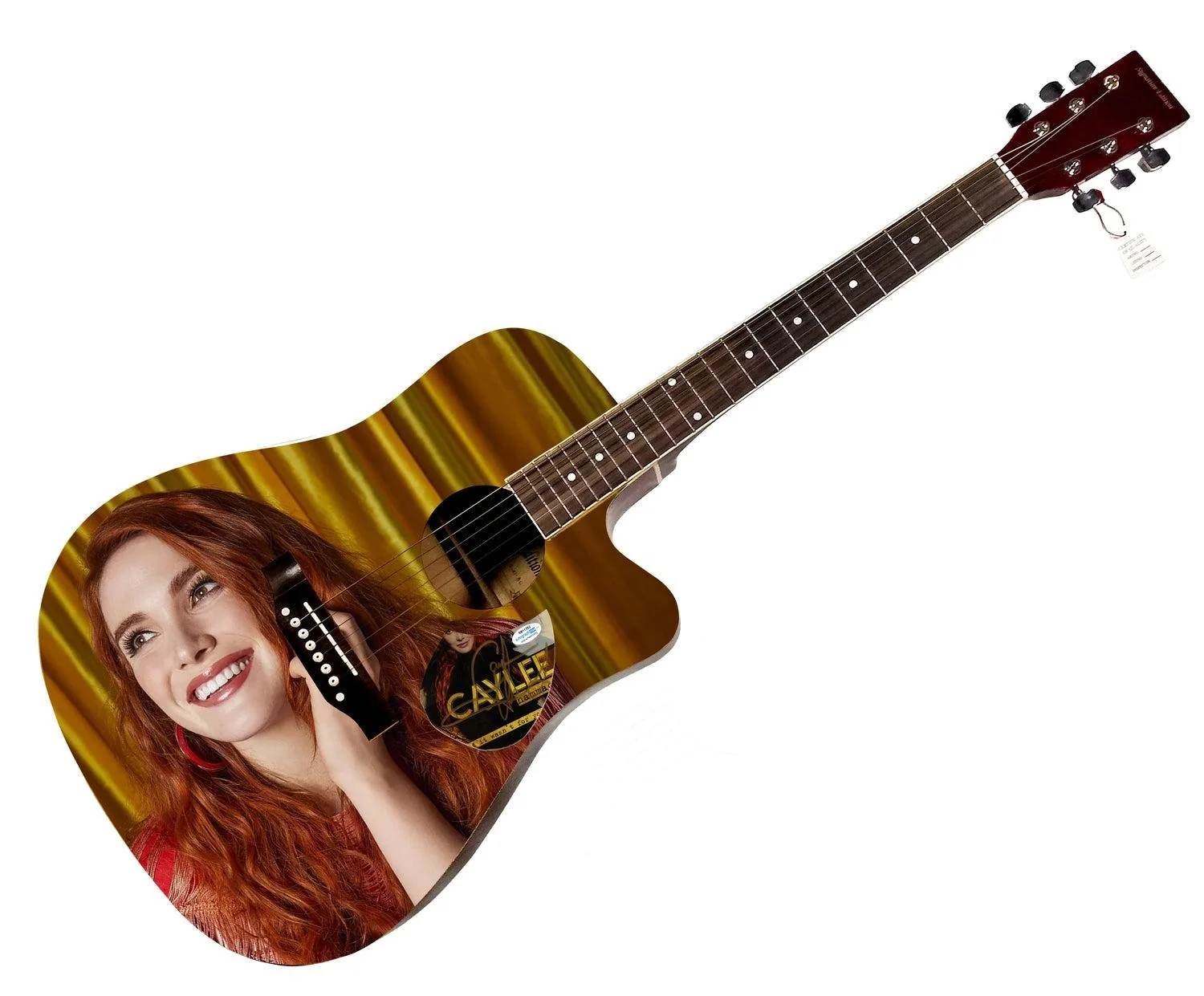 Caylee Hammack Signed Autographed Custom Graphics Photo Guitar ACOA, image 3