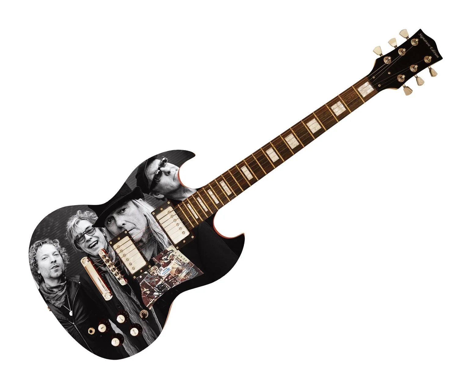 Cheap Trick Signed Autographed Custom Photo Graphics Guitar ACOA ACOA, image 3