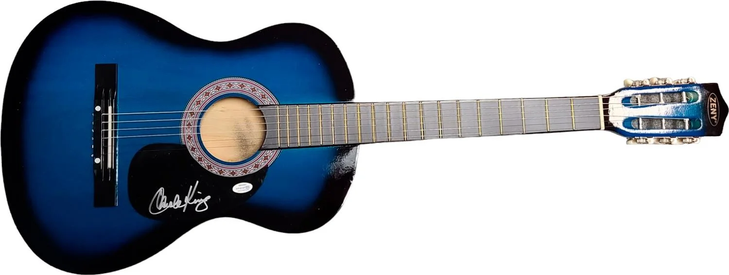 Carole King Signed Autographed Blueburst Zeny Acoustic Guitar ACOA, изображение 2