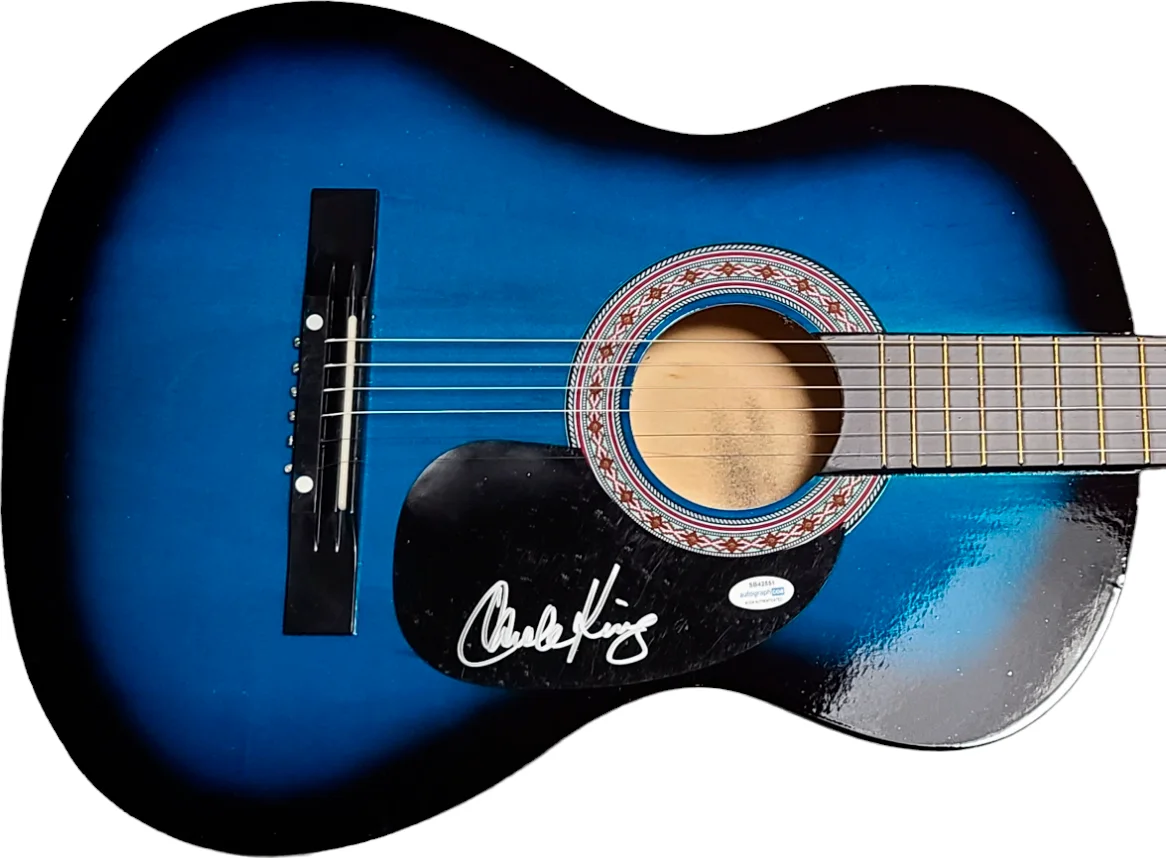Carole King Signed Autographed Blueburst Zeny Acoustic Guitar ACOA, изображение 4