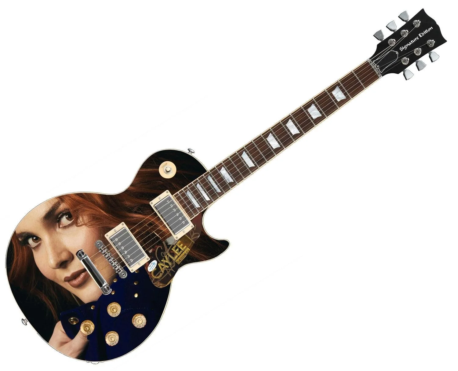Caylee Hammack Signed Autographed Custom Photo Graphics Guitar ACOA, image 3