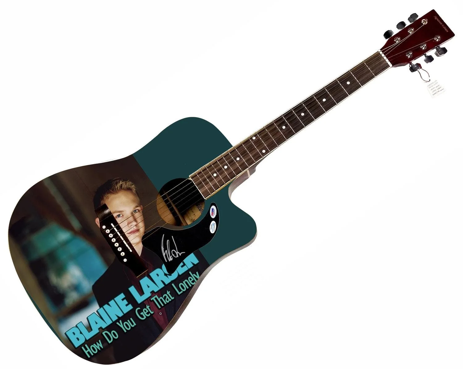 Blaine Larsen Autographed How Do You Get That Lonely Album LP CD Graphics 1/1 Gu, изображение 3