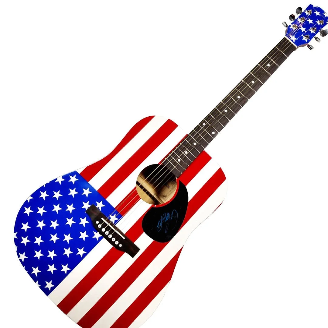 Billy Ray Cyrus Signed Autographed 6-String USA Acoustic Guitar, image 2