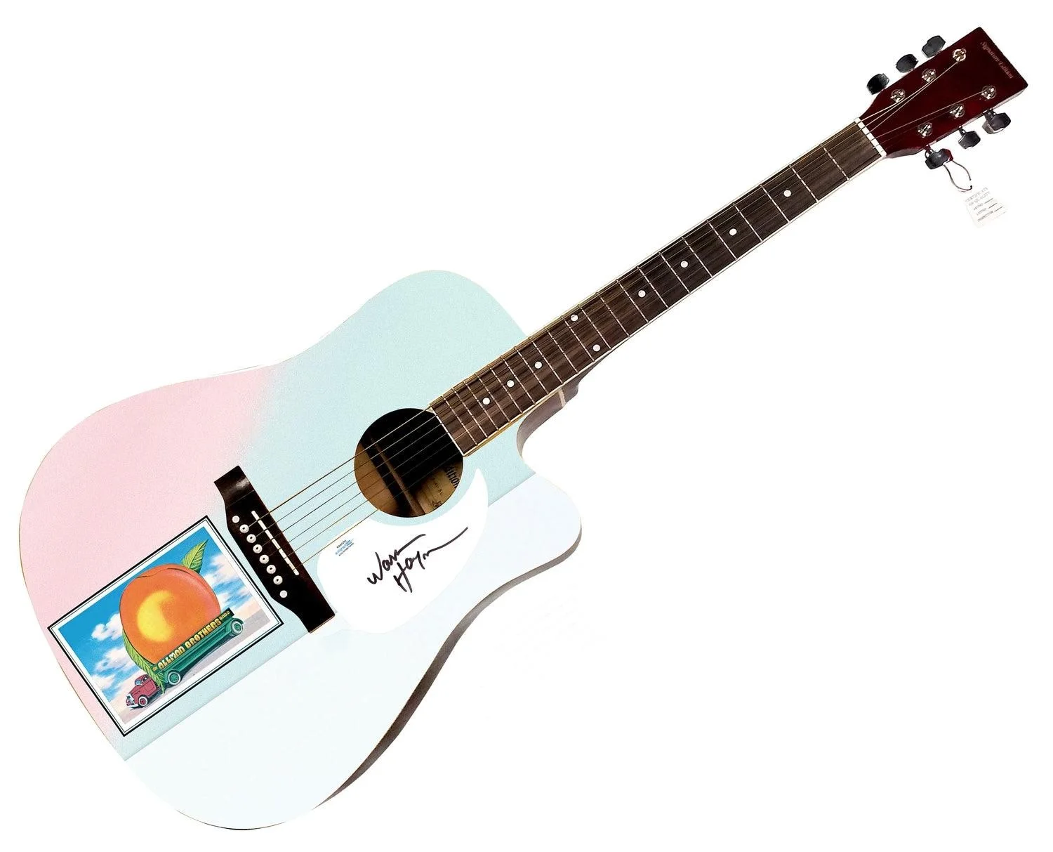 Allman Brothers Band Warren Haynes Signed 1:1 Graphics Photo Guitar ACOA, изображение 3